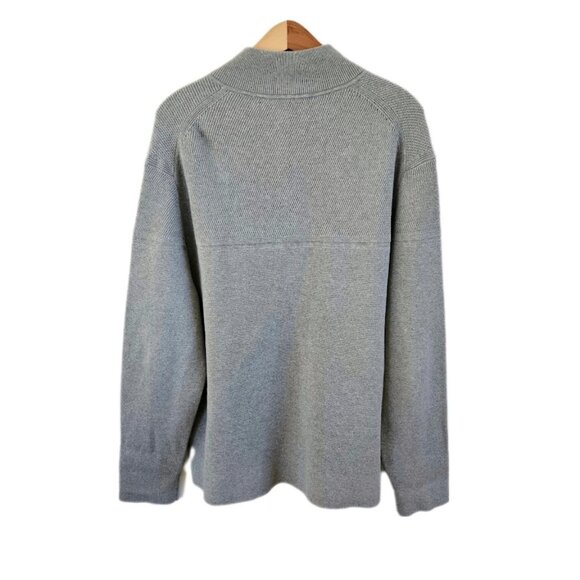Theory Heather Gray Men's Zip-Up Sweater - Picture 8 of 13
